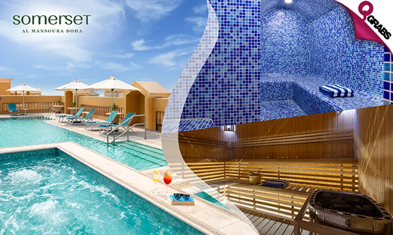 All-Day Pool Access with Jacuzzi, Steam Room, & Sauna at Somerset Al Mansoura Hotel!